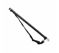 Gralara Manche Télescopique Filet Embouts Métal Perche Extensible Filet Sangle Transport Matériel Pêche, Noir, Noir, 6M