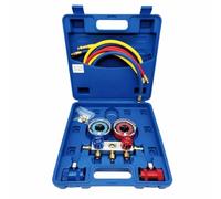 Gralara Manomètre Climatisation avec Mallette Compatible Kit Climatisation Automobile Testeur Pression Réfrigérant pour Bricoleurs, Modèle Réglable R1234yf