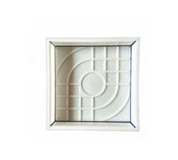 Gralara Moule à Pavé Espagnol Démoulage Facile Moule de Pavage Carré Réutilisable Matériel D'aménagement Paysager pour Paysagistes, Allée, Cour, Blanc, 30 X 30 X 5 Cm