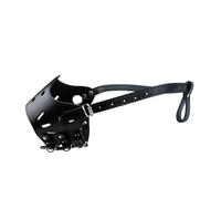 Gralara Muzzle pour Chien Protection Museau Anti-Morsure Anti-Mastication Respirant Léger en Cuir PU Adapté pour Promenade Éducation Visite Médicale, L Black