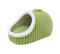 Gralara Niche pour Chat et Chien avec Coussin Amovible pour Chats d'intérieur Jouant avec Leur Chien, Vert