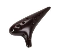 Gralara Ocarina 12 Trous Alto C Instrument Portable Céramique Design Élégant Finition Classique et Confortable Adaptée à l'Apprentissage Musical Concert, Noir