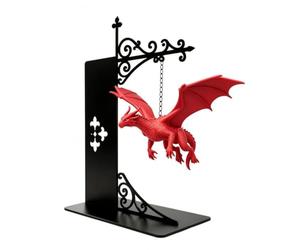 Gralara Ornement Dragon Chaîne Fantaisie Robuste, Statute Dragon Suspendu, Résistant, pr angle Lecture, Rouge