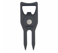 Gralara Outil Réparateur de Pitch Golf Repairer Fourche Marqueur de Balle Repose-Club Décapsuleur Intégré Alliage d'Aluminium Anodisé CNC Compact et Léger, Noir