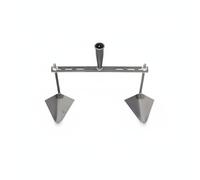 Gralara Ouvre-Rainure de Jardin Haute Résistance Rayonneur Manuel Réglable Pénétration Facile du Sol Butteur de Pommes Terre pour Jardiniers, Champ, 40CM 2 Heads