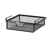 Gralara Panier de Rangement sous Étagère en Acier Carbone, Étagère de Tri pour Chaussettes, Support de Rangement avec Grande Capacité de Stockage, Organisateur Suspendu de Tiroir pour Armoires, Noir M