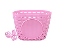 Gralara Panier de Vélo pour Enfants Corbeille de Guidon Panier de Rangement Avant Accessoire de Transport Conception Creuse en Plastique PP Adapté pour, Rose