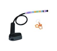 Gralara Parrot Perchoir Support Oiseau Table Perchoir Accessoire Entraînement Cloche Solide Corde Flexibilité Adapté pour Éducation Contacts Sociaux Oiseaux, Noir