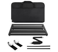 Gralara Pédalboard Guitare avec Sac Stable Board à Pédales En Aluminium Grand Espace Pédalier Transportable pour Guitaristes