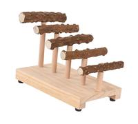Gralara Pet Parrot Playstand Wooden Stand Table Top Top Bird Stand Bird Playground pour Cacatoo