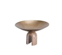 Gralara Plateau Décoratif Chic Plateau Table | Finition Eff Métallisé, Sculptural, pr Console, Grand