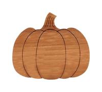 Gralara Plateau en Bois Forme Citrouille, Planche à Découper Décorative pour Halloween, Plateau de Service Design Artistique et Pratique, Idéal pour Restaurant, Maison et Réceptions