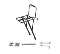 Gralara Porte-Bagages Vélo Avant Universel, Support Fourche Avant en Alliage d'Aluminium, Sacoche de Chargement, Rack Fourche pour Panier, pour Randonnée et Tourisme