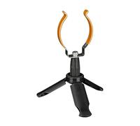 Gralara Porte-Canne à Pêche Portable Support de Canne à Pêche Trépied Télescopique Pliant de Canne à Pêche Stable pour Variés Matériaux Cao, Jaune