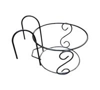 Gralara Porte Pot de Fleur Support Mural Extérieur Cache Pot Rond Décoration de Balcon en Fer pour Une Utilisation Toute L'Année Approprié pour Grille Jardin, L