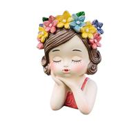 Gralara Pot de Fleurs féerique, Figurine décorative, Joli récipient pour Plantes, Vase pour Centre de Table ou Bureau, Manteau Rose