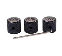 Gralara Potentiomètre de Volume En Métal à Trois Parties pour Guitare, 6 Mm, Noir