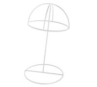 Gralara Présentoir Métallique Vertical pour Chapeaux, Casquettes de Baseball, Perruques, Sèche-cheveux, Support de Rangement pour Salon de Coiffure et Accesso, Blanc
