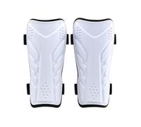 Gralara Protège-Tibia avec Double Sangle Amorti Protège-Tibias avec Doubles Sangles Ajustable Protection Sportive pour Footballeurs, Array, Blanc, Adolescent