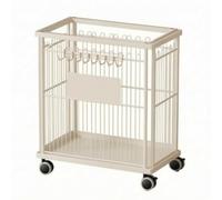 Gralara Rack Rangement Métallique sur Rltes Durables Étagère Sport Panier Grillagé Multifonction Étagère Rangement Fitness Rltes