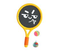 Gralara Raquette Enfant Jouet de Raquette Palet avec Balle Rebondissante Fait en PP Pratique pour Coordination Œil Main Adapté Aux Jeux Extérieurs Plage, Jaune