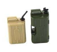 Gralara RC Simulation Tank Réservoir Miniature Bidon Décoration Accessoires Facile à Installer Fonctionnalité PP Adapté pour Utilisateurs SCX10 Expo, Vert et Kaki