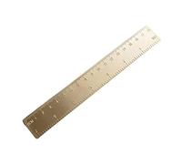 Gralara Règle Graduée En Laiton, Petite Règle Géométrique Portable et Précise pour Architectes et Ingénieurs, Règle de 18 cm