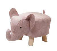 Gralara Repose-Pieds Animal, Tabouret de thé canapé, Stockage de Dessin animé en Bois Mignon, Tabouret Ottoman, Tabouret en Bois pour Enfants, Rose