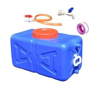 Gralara Réservoir d'eau Portable avec Robinet et Tuyau, Seau de Stockage Horizontal pour Le pour Camping, Bleu 30 Kg