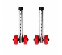 Gralara Roue pour Déambulateur | Ajustable, Paire Roultes Déambulateur, Outil, Roue Remplacement, pour Intérieur, Roue Double Rouge, Alliage D Aluminium