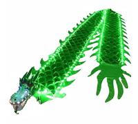 Gralara Ruban de Danse du Dragon Lumineux Dragon de Danse LED pour Extérieur, Vert, 10M