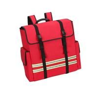 Gralara Sac à Dos Lance Incendie Sac Transport Tuyau D'Arrosage Robuste Bandes Réfléchissantes Tissu Oxford Imperméable Adapté Aux Professionnels Équipements, Rouge