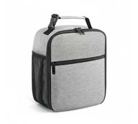 Gralara Sac Isotherme Repas Poche avant Zippée Sac Repas Rectangulaire Feuille D'aluminium Conteneur Portable, Gris, Gris