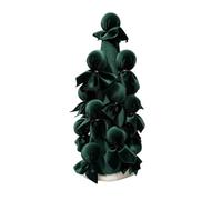 Gralara Sapin Noël En Velours Floconneux Cône Décoratif Chaleureux Décoration pour Cheminée, Array, Vert Foncé