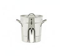 Gralara Seau à Glace avec Pelle Seau à Glaçons En Métal Refroidisseur de Boissons pour Fête, Pique-Nique, Karaoké, Array, Blanc