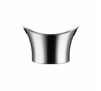 Gralara Seau à Glace En Acier Inoxydable Polyvalent Seau à Champagne En Inox Aspect Brillant Rafraîchisseur de Champagne Noir pour Fête, Argent, Yuanbao