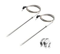 Gralara Sonde de Température pour Viande 8 Pouces, Thermomètre de Four à Barbecue, Sonde de Remplacement pour Température Ambiante de Restaurant, pour, 2 pièces et avec clip