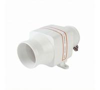 Gralara Souffleur Cale Marin 4 Pouces Plastique Blanc Souffleur Marin Électrique Cylindrique Ventilateur Cale 4 Pouces, NMIB1-270-02 12V