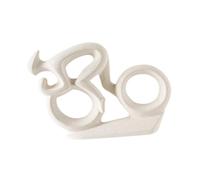 Gralara Sports Bike Statue Céramique Figurine Blanc pour décoration intérieure Artisanat Ornement de table Ornement Sculpture pour le salon de bureau, S