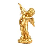 Gralara Statue de en résine, Sculpture Musicale, Aile décorative, Petite Figurine d'ange pour Club, Or