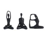 Gralara Statue de Yoga pour Femmes, 3 Pièces, Figurine de Yoga, Sculpture Artisanale Moderne et Créative En Résine, Ornement pour Bureau, Décoration Intérieur, Noir