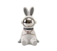 Gralara Statute Lapin Astronaute Brillant | Statute Lapin l'espace, Adorable, pr Bureau, Argent, Assis
