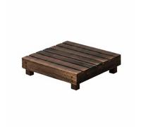 Gralara Support à Plantes sur Pied Déplaçable Support à Fleurs En Bois Stable Article Déco pour Angle Fenêtre , Carré Bas B 39,5 × 39,5 × 10 Cm