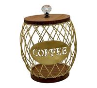 Gralara Support de Dosettes de Café Conteneur de Dosettes de Café Cage de Capsule de Café Panier de Rangement de Capsule de Café En Fer Organisateur pour Cuis, or