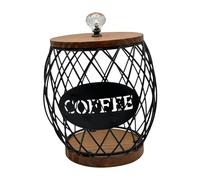 Gralara Support de Dosettes de Café Conteneur de Dosettes de Café Cage de Capsule de Café Panier de Rangement de Capsule de Café En Fer Organisateur pour Cuis, Noir