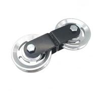 Gralara Système de Poulie de Fitness Double Roue Dispositif pour Machine d'Exercice Structure en Acier Support pour Entraînement, Kit De Poulie En Alliage D Aluminium En Forme De 8 De 88mm, 88mm