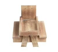 Gralara Table d'alimentation pour écureuils, nichoir Suspendu, résistant aux intempéries, avec perchoir en Bois, mangeoire pour Oiseaux Bleus en Plein air, Brun