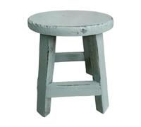 Gralara Tabouret en Bois pour Plantes, Support Rond pour Petits Pots de Fleurs, Présentoir pour Bureau, Table, Salon, Décoration de La Maison, Bleu