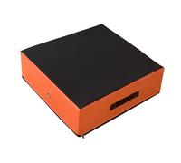 Gralara Tapis Barbell Coussin Réduction Bruit Musculation Tapis D'Atterrissage Poids Compact Portable Structure Résistante Facile à Nettoyer Usage Approprié M, Orange