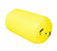 Gralara Tapis de Gymnastique Gonflable Rouleau de Souplesse Cylindrique Coussin d'Atterrissage Boudin d'Entraînement Protection des Articulations Stabilité, Jaune, 06x08m PompeÉlectr.UE